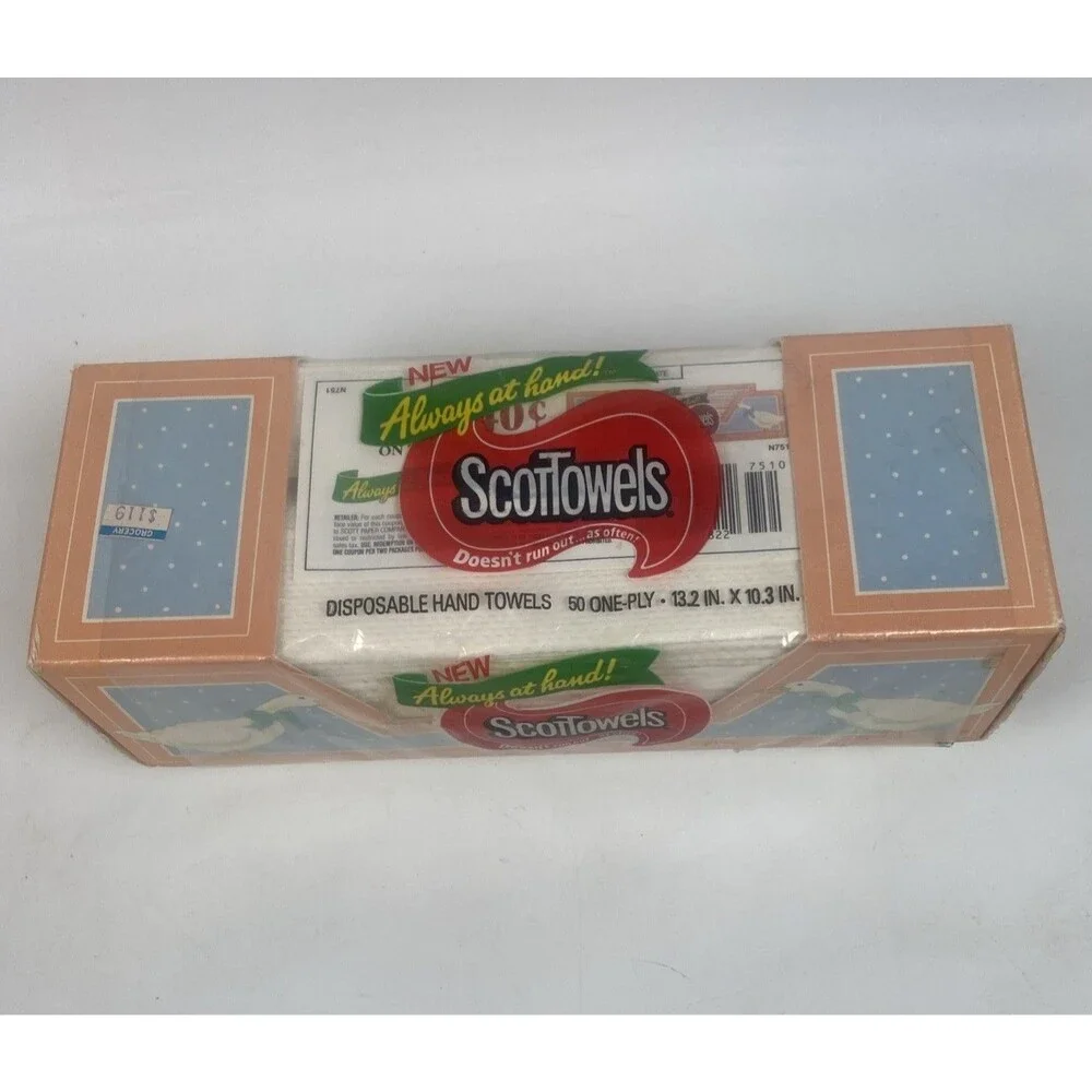 Scott Towels Disposable Hand Towels NEW Vintage 1987 50 Ct GOOSE Cottagecore